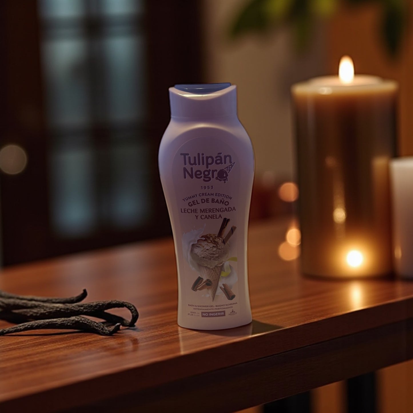 GEL DOUCHE TULIPAN crème lait meringue cannelle