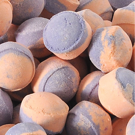 Mini-billes effervescentes bicolores parfum "PATCHOULI ORANGE"