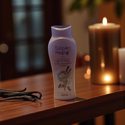 GEL DOUCHE TULIPAN crème lait meringue cannelle